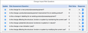 AssurX Change Management Risk Questions - Elements of a Modern Change Management System