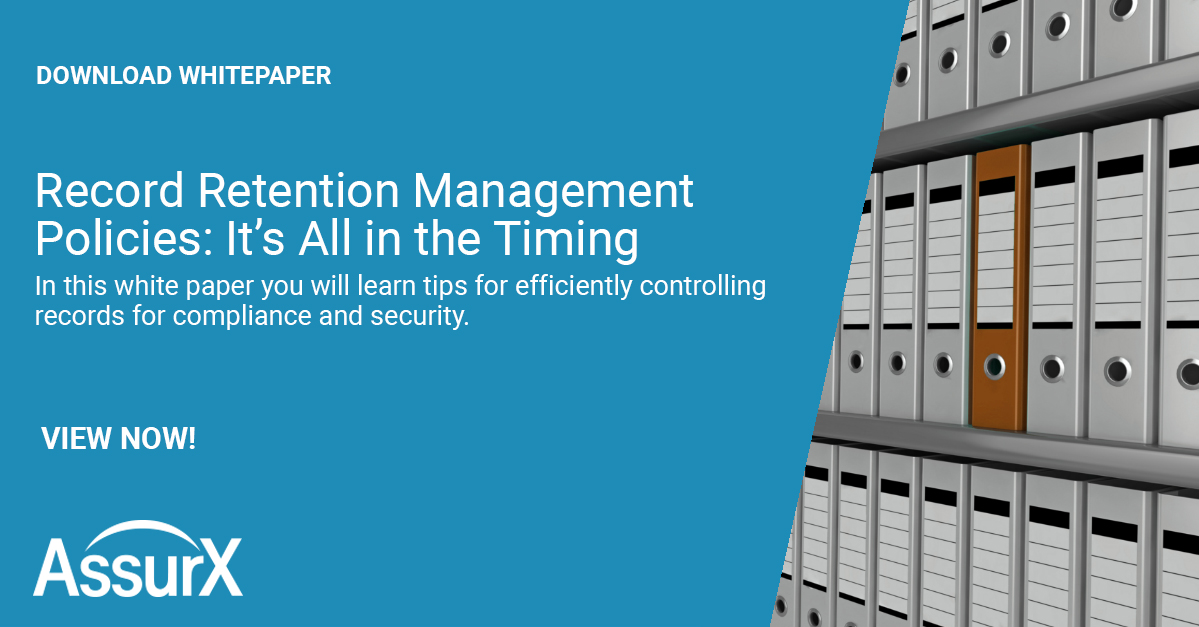 Record Retention Management Policies It’s All in the Timing Whitepaper