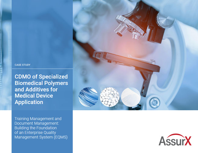 AssurX Case Study: CDMO built the foundation of their QMS with AssurX -Biology microscope