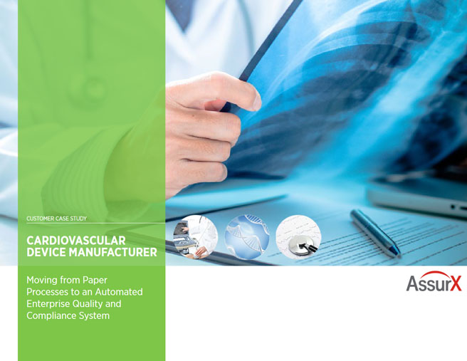 AssurX enables cardiovascular device company to automate their complaint handling process