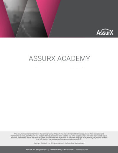 AssurX Training Catalog