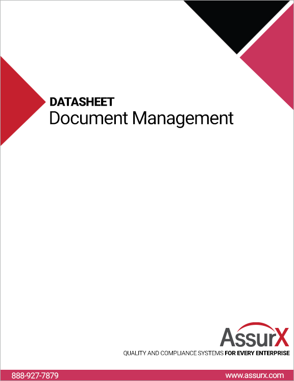  AssurX Document Management Datasheet