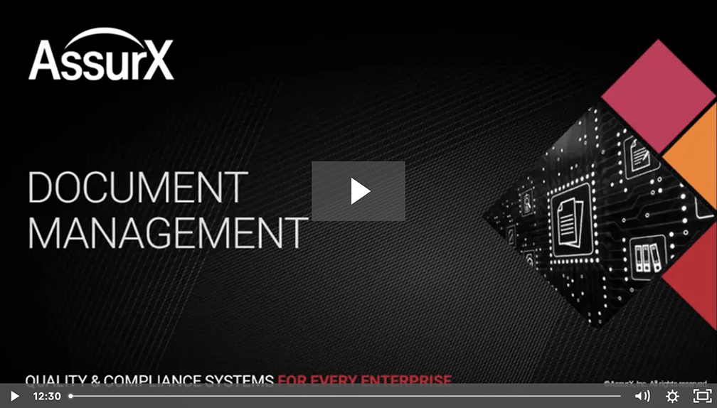 AssurX Document Management Demo Video