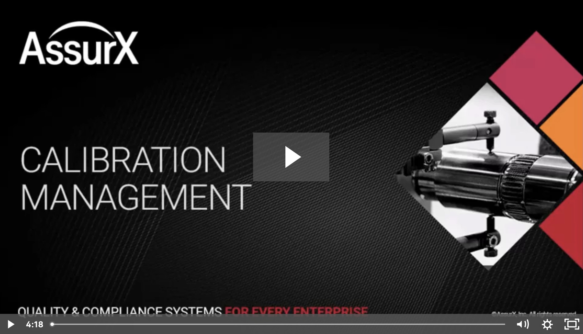 AssurX Calibration Management Demo Video