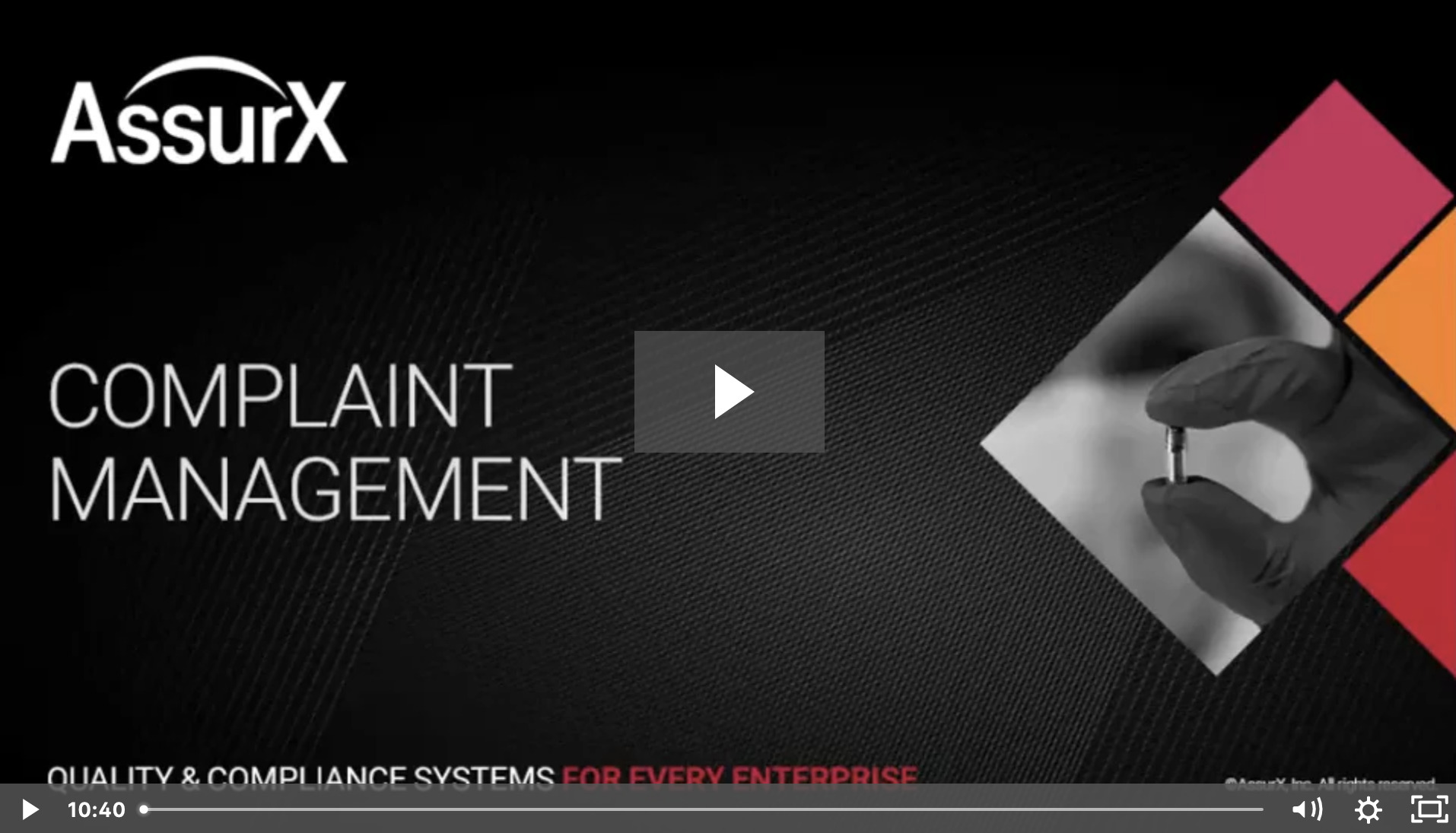 AssurX Complaint Management Demo Video