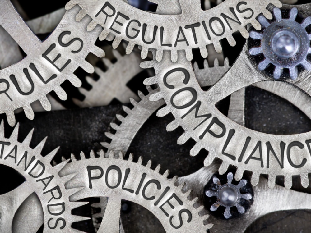 Compliance regulations cog wheels