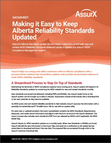 NERC Standards Update Service for Alberta Utilities